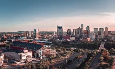 Nashville Tennessee skyline at dusk