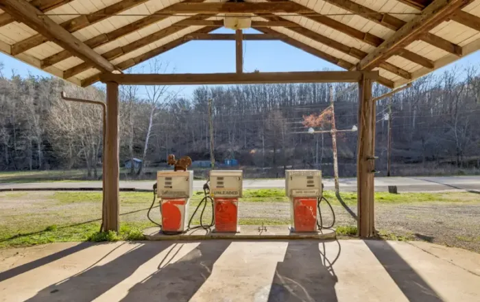 Antique gas pumps